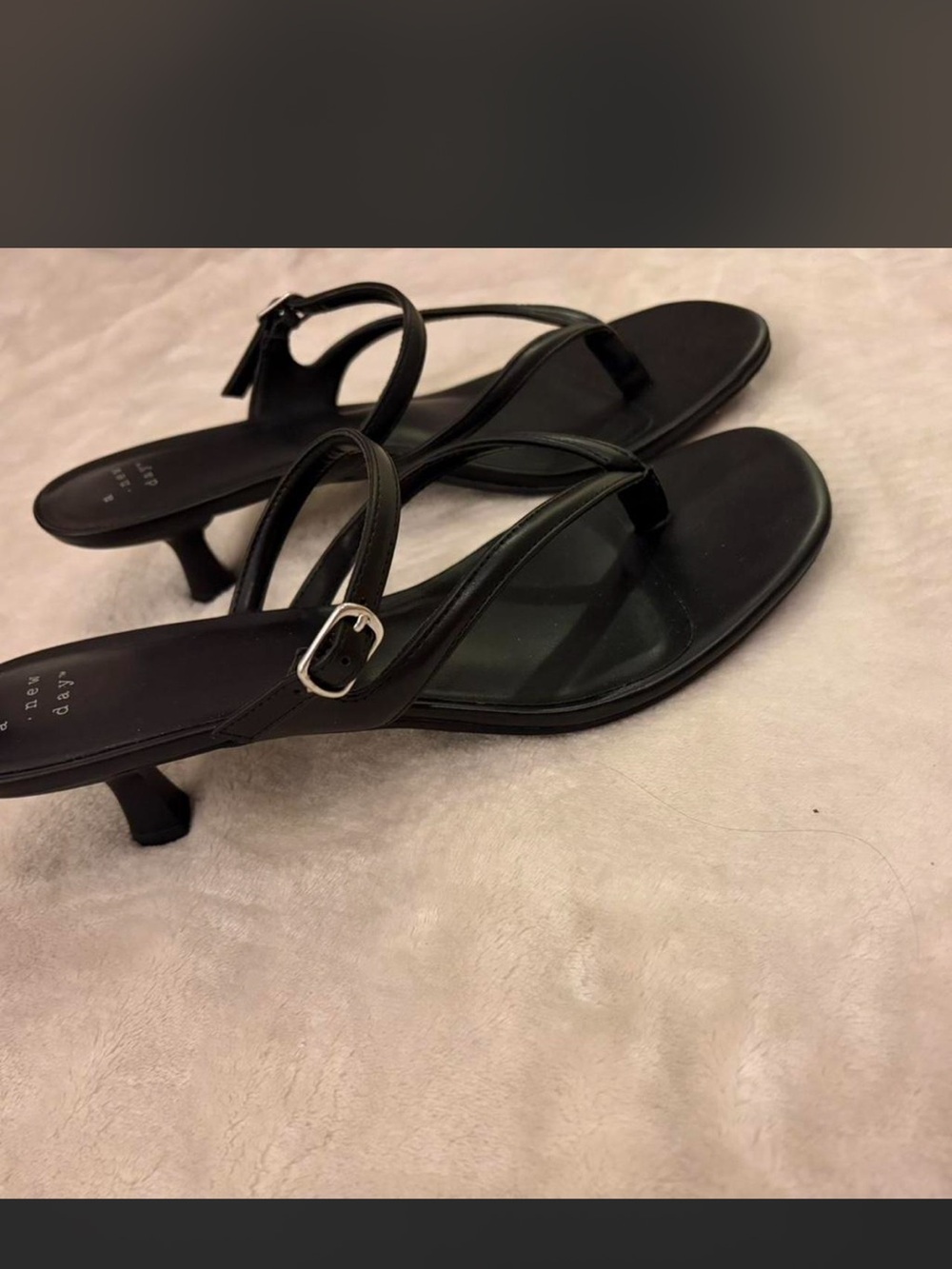 Target Black Strappy Kitten Heel Sandals